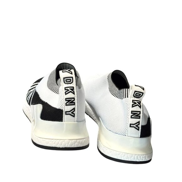 DKNY White & Black Slip-On Sneakers Womens Size 9M Mesh Upper Lightweight Sole C - Picture 3 of 11